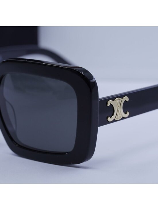 Celine CL40304U 01A TRIOMPHE Square Sunglasses - Black / Grey main image 8